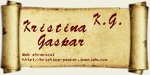 Kristina Gašpar vizit kartica